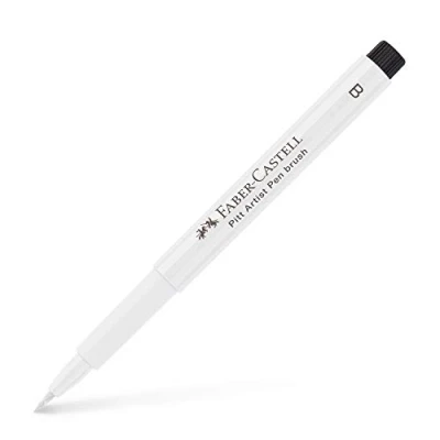 Imagen de Faber Castell 167401 Rotuladores Pitt artist pen blancos. Trazo B Punta pincel