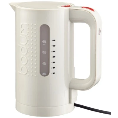 Imagen de Bodum Bistro Hervidor de Agua eléctrico, 1 l, 1300 W, Plástico, Blanco Crema