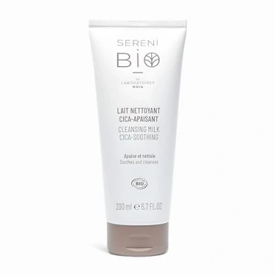 Imagen de Sérénibio Leche Limpiadora Centella Asiática Certificado Bio, Vegano y de Comercio Justo Calma Limpia Hidratante para Rostro Cuerpo, Pieles Ultrassensibles 200 ml
