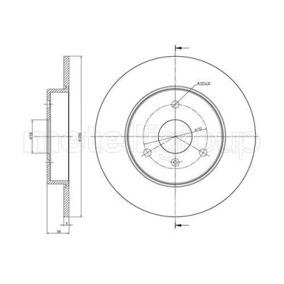 Imagen de Disco de freno METELLI 23 0538C