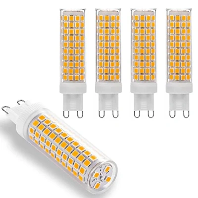 Imagen de Bombilla LED G9, 12W G9 Lámparas 1200LM Not Dimmable, Equivalente a lámpara halógena de 100W, AC 220 240V Sin Parpadeo 5PCS,Warm white 3000k