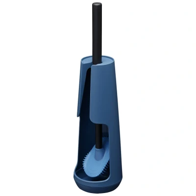 Imagen de Tiger Tess, Escobillero Independiente con Swoop®, escobilla WC Flexible Azul/Negro, 112x428x112mm