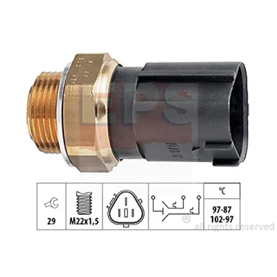 Imagen de EPS 1.850.690 Interruptor de temperatura, ventilador del radiador M22x1,5 Made in Italy OE Equivalent SEAT: Leon I Hatchback, Ibiza 3