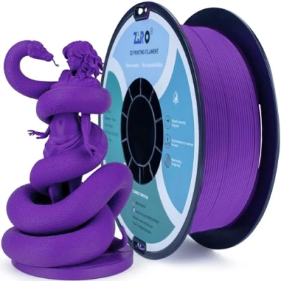 Imagen de filamento PLA opaco ZIRO 1,75 mm, stampante 3D da 1kg, ad alta tenacità, precisione dimensionale +/ 0,03mm,Viola