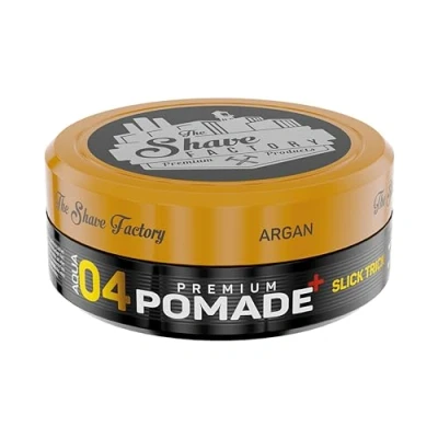 Imagen de The Shave Factory Pomada prémium de 150 ml 04 Slick Trick con argán extra brillo