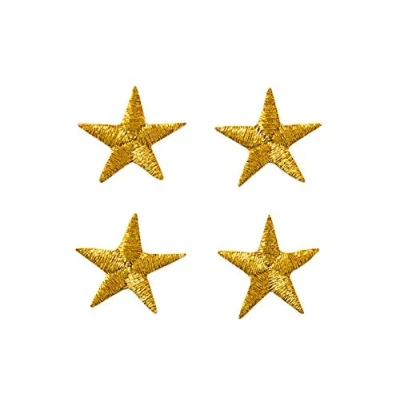 Imagen de Mono Quick GmbH Aplicaciones Fashion and Home se Puede Planchar Estrellas Aprox. 1,7 cm, Dorado, 4 Unidades