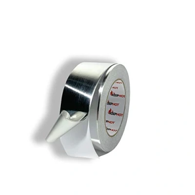 Imagen de Cinta Adhesiva de Aluminio, Aislante, resistente a altas temperaturas, para conductos y tuberías. Reparar, Aislar, Sellar. 48 mm x 50 m