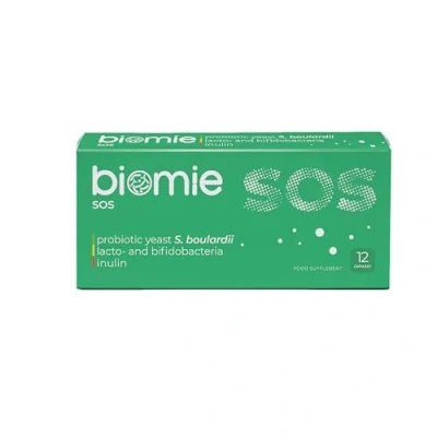 Imagen de Biomie® SOS Saccharomyces Boulardii Probióticos &amp; Prebioticos Diarrea + Equilibrio Flora Intestinal