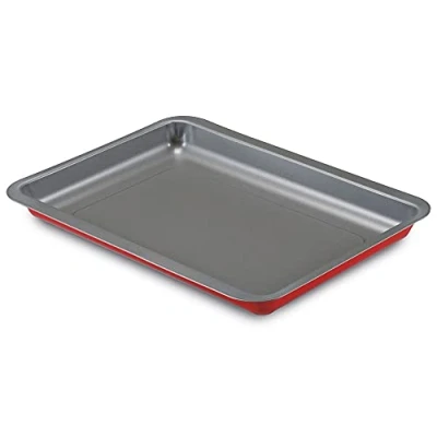 Imagen de Guardini 53526HGNAM Rossana 2.0 Bandeja Rectangular de 26 x 37 cm, Acero con Revestimiento Antiadherente, Color Rojo/Gris, Inoxidable