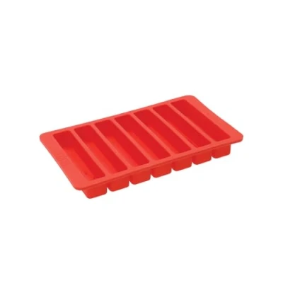 Imagen de BUILT Cubitera para Botellas de Silicona Flexible Libre BPA Desmolde Fácil 19.5 x 11.5 cm Rojo