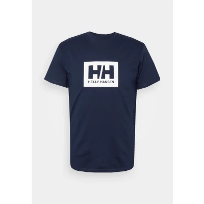 Imagen de Helly Hansen HH BOX T Camiseta estampada, Hombre, Talla: XS, Dark blue