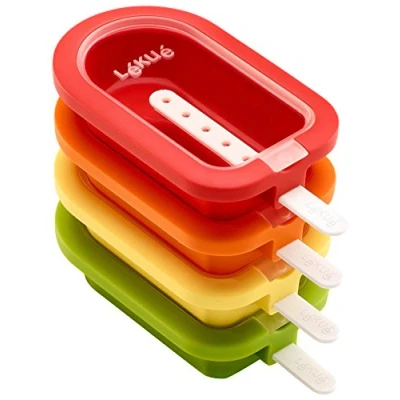 Imagen de Lékué Kit 4 Moldes Mini Polo apilable, silicona platino Multicolor 60 ml x
