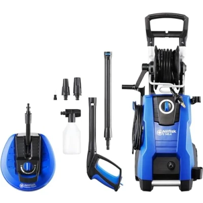 Imagen de Nilfisk Hidrolimpiadora de Alta Presión E 145 Bares + Pulverizador Espuma Limpiador Patio con Regulador Potencia (2100 W)