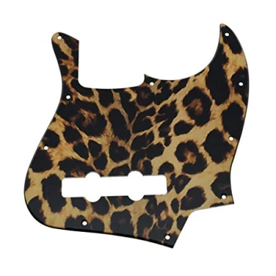 Imagen de Dopro Golpeador de plástico impreso en 3D J Bass para EE. UU./mexicano 4 cuerdas FD Jazz Leopard Stripe