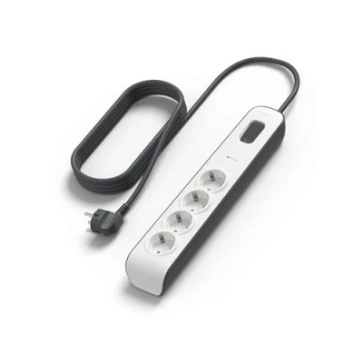Imagen de Belkin BSV400 SurgeStrip Tira de protección contra sobretensiones 4 vías con cable alimentación 2 m, blanco, tomas
