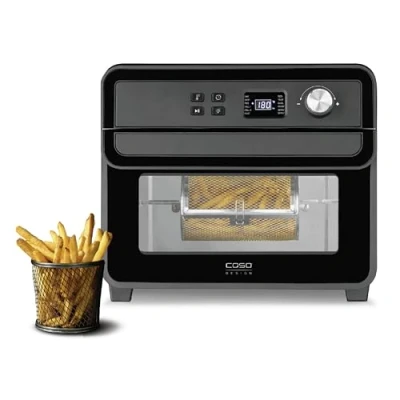 Imagen de CASO AirFry Chef 1700 Freidora de aire caliente diseño, lista para usar directamente sin calentamiento, 3 niveles, rango temperatura 40 C a 230 (en incrementos 5 C), temporizador,