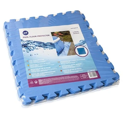 Imagen de Gre MPF509 Protector de Suelo para Piscina Fabricado en EVA Azul, 9 Piezas, 4.5 mm Grosor, Resistente y Antipinchazos