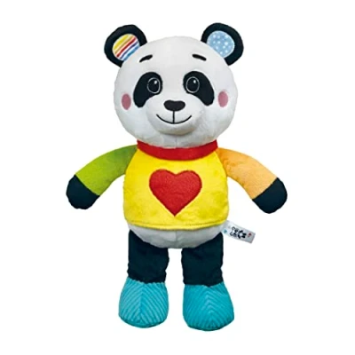 Imagen de Clementoni Love me Panda, Peluche Interactivo bebé Desde 0 Meses. Interactivo, Lleno de Colores, para estimular y acompañar al bebé. Es 100% Lavable con Distintas Texturas. (17793)