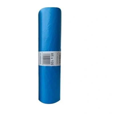 Imagen de Bolsa basura azul 120 Lt. 85x105 fuerte y antigoteo. Rollo 10 ud