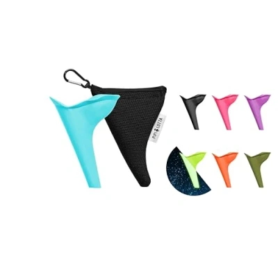 Imagen de PiPiLOTTA® Orinal portátil para Mujer Ayuda orinar de pie Damas en Música Festivales Camping Viajes al Aire Libre Portatil Silicona Baño Cono WC Mochilas Urinario Femenino (Turquesa)