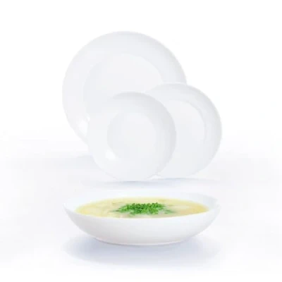 Imagen de Luminarc Apy Vajilla Opal 18 Piezas 6 Personas Apto Microondas Frigorífico Apilable