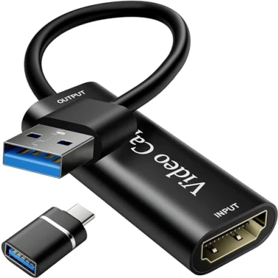 Imagen de Capturadora Video HDMI a USB, 4K 1080P Full HD,para transmisión/Juegos/videoconferencias/enseñanza en línea,Disponible para Windows, Mac OS 10.9 o Posterior, Linux