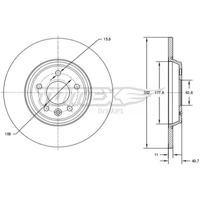 Imagen de Disco de freno TOMEX Brakes TX 73 08