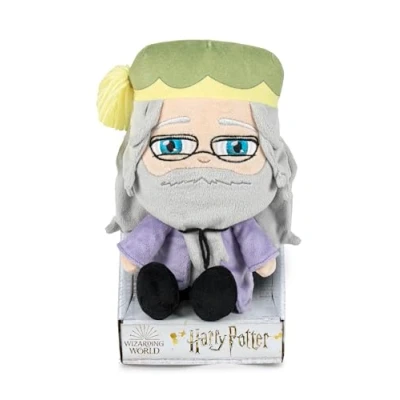 Imagen de Famosa Softies Dumbledore de Las películas Harry Potter, Mide 27 cm y Tiene Detalles como el Uniforme Hoghwarts, Textura Suave, Relleno Fibra reciclada (760020655)