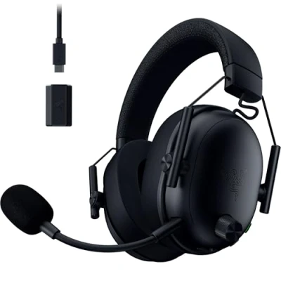 Imagen de Razer BlackShark V3 Auriculares inalámbricos para Esports Controlador de 50 mm Micrófono Desmontable Audio THX Wireless 2,4 GHz y Bluetooth Perfiles FPS PC/Mac Negro