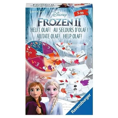 Imagen de Ravensburger 20528 Disney Frozen 2 Helft Olaf, Juego de Regalo para 4 Jugadores, a Partir 5 años, Formato Compacto, Viaje, Azar