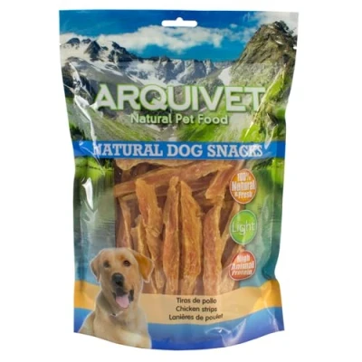 Imagen de Arquivet Tiras de Pollo (Bolsa 1 kg) Snacks Naturales para Perros