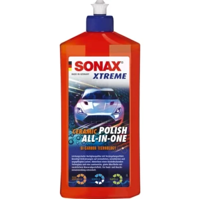 Imagen de SONAX XTREME Ceramic Polish All in One (500 ml) abrillantador para vehículos elimina arañazos en pinturas opacas, desgastadas y descuidadas/Número de referencia 02472000
