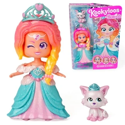 Imagen de KOOKYLOOS serie Princess, ROYAL ELEGANCE Muñeca coleccionable de la Princess.Contiene muñeca, conjunto ropa y zapatos temática princesa,accesorio mascota. ¡1 3 caras diferentes!