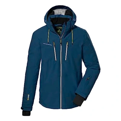 Imagen de killtec Hombre Chaqueta de esquí/chaqueta funcional con capucha desmontable y paranieves KSW 44 MN SKI JCKT, dark petrol, XXL, 38698 000