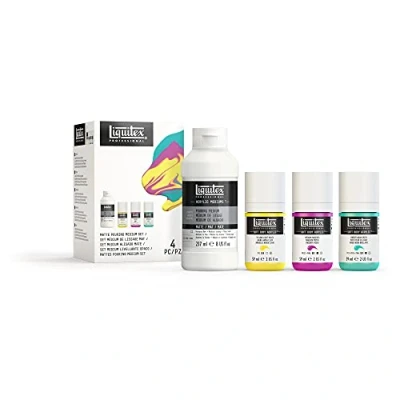 Imagen de Liquitex Professional Aditivos Set pouring medium mate (medium de alisado mate) + pintura acrílica Soft Body