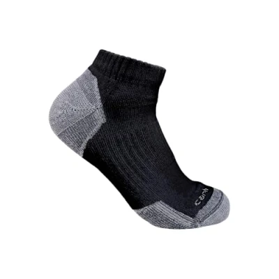 Imagen de Carhartt Calcetines de Mezcla algodón Peso Medio, Paquete 3, Negro, L para Hombre