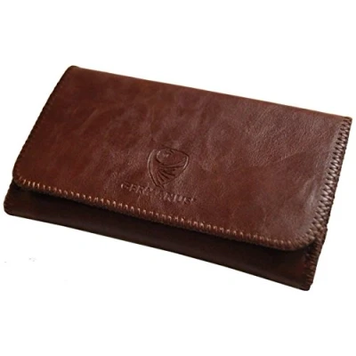 Imagen de GERMANUS Estuche Bolsa Bolso de tabaco cuero artificial, sin cuero, Made in EU Pocket Atrobrunus