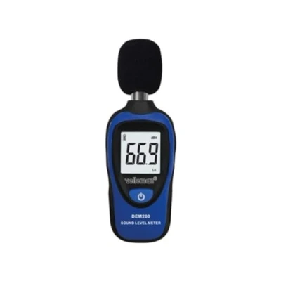 Imagen de Velleman Medidor de nivel sonido digital, 30 130 dB, pantalla LCD, cierre automático, con parabrisas, compacto