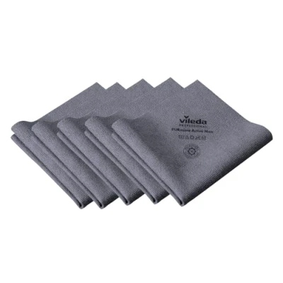 Imagen de Vileda Professional Bayeta XL PURmicro Active MAX Gris 5 Unidades para Lavado de carros