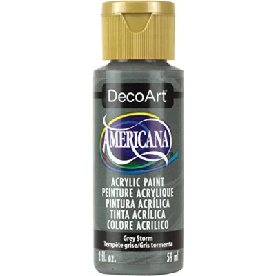 Imagen de Deco Art American Paint Pintura Gris (56.7 g), acrílico, Grey Storm, 1 Count (Pack of 1)