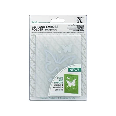 Imagen de Xcut Docrafts Cut Emboss Folder A6 Btrfly Aperture Carpeta troquelada y Repujado, Gris Acero, Talla única