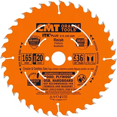 Imagen de CMT ORANGE TOOLS 272.165.36H Sierra circular (ultra itk) 165x1.5x20 z 36, Arancio