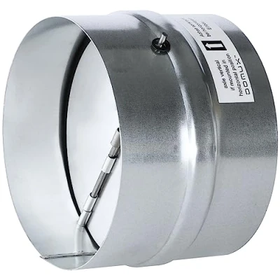 Imagen de válvula de retención 150mm Conexión ventilación silenciosa acero galvanizado con automática y sello goma ideal conducto cubierta, campana extractor aire DN150