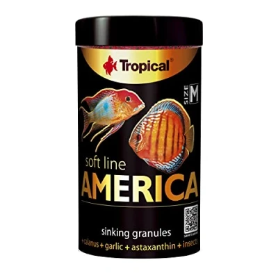 Imagen de Soft Line America Size M 100ml / 60g alimento Blando en Forma de granulado Que se Hunde para los Peces omnívoros y carnívoros América del Norte Sur