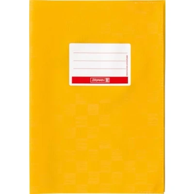 Imagen de Brunnen Cuaderno para A4 personalizable con nombre y estructura relieve/rafia estructura, 1 Sobre, color amarillo dorado
