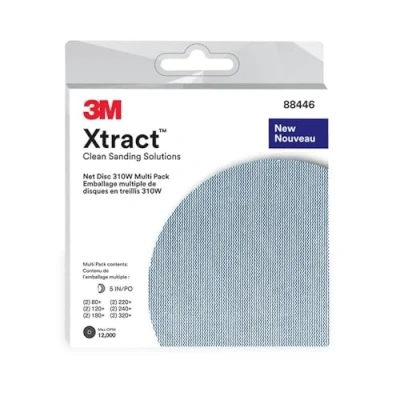 Imagen de 3M Xtract Net Disc 310W, 28966, 2x80+, 2x120+, 2x180+, 2x320+, 125 mm x NH, 10 por interior, Paquete múltiple de trabajo