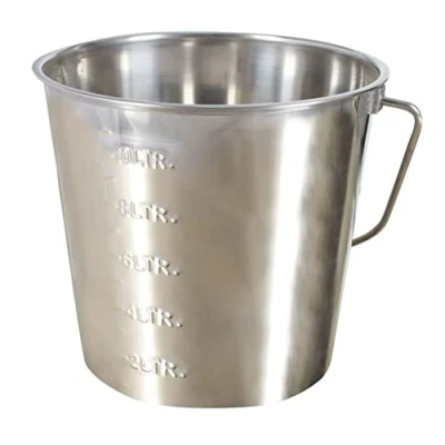 Imagen de Cubo acero inox. 12,3 litros con escala, MS Schippers Adecuado para Ganadería
