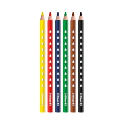 Imagen de Pelikan 700610 Silverino Lápices de colores (6 unidades, triangulares, gruesos)