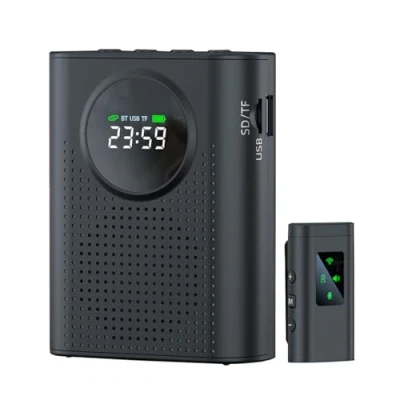 Imagen de Amplificador de Voz para Profesores portátil con micrófono Lavalier,Amplificador inalambrico,microfono guia turistico,Altavoz Blutooth (10 W) batería Litio 2600 mAh
