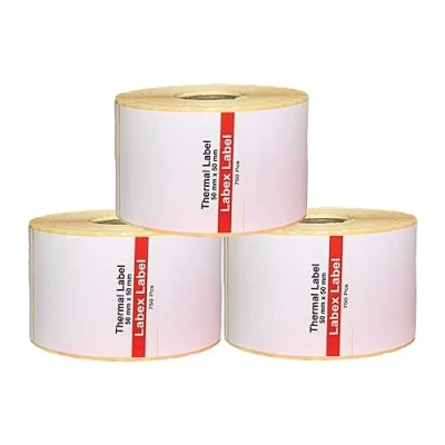 Imagen de Labex Label rollo etiquetas termicas 50x50 mm zebra 3 rollos: 2.250 para impresora térmica zebra/etiquetas codigo barras/etiquetas envios